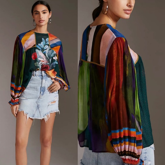 Bl-nk Miranda Peasant Blouse - Picture 1 of 10